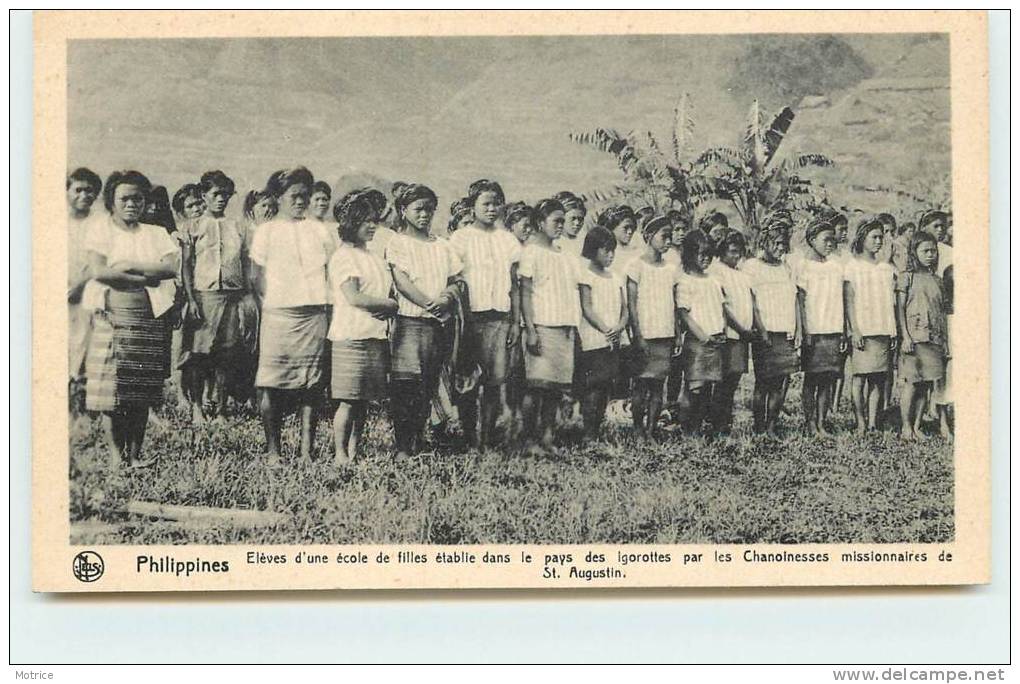 MISSIONS DE SCHEUT  -Eleves D´une école De Fille Du Pays Des Igorottes. - Philippines