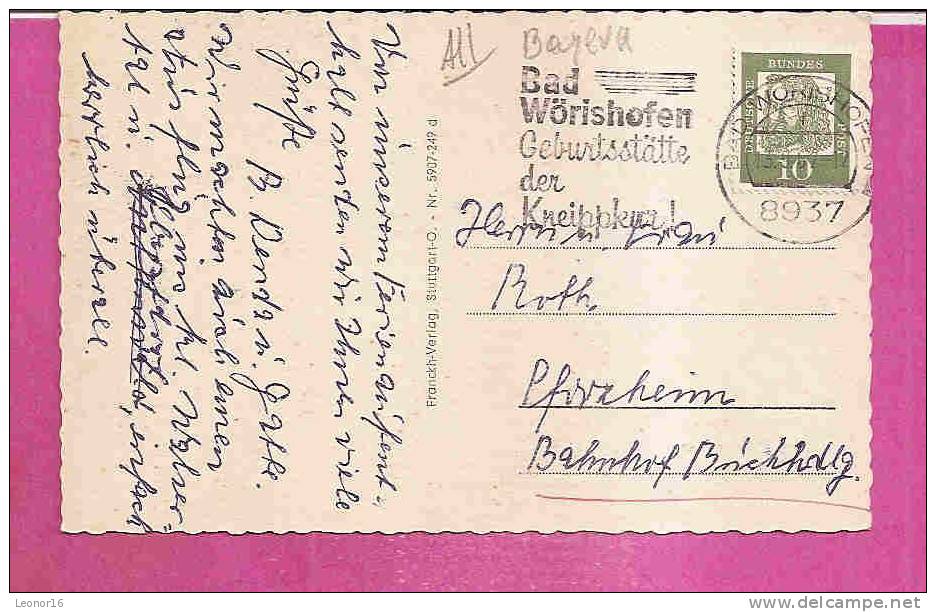 BAD WÖRISHOFEN   -     * KURHAUS Mit BELEBTEN KURGARTEN *   - Verlag : FRANCKH Aus Stuttgart.    N°5907 249 Cl - Bad Woerishofen
