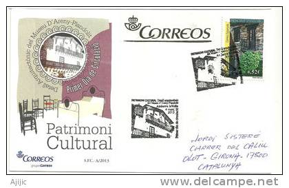 Patrimoine Culturel 2013 (Musée D'Areny-Plandolit) Sur Lettre Adressée En Catalogne - Lettres & Documents