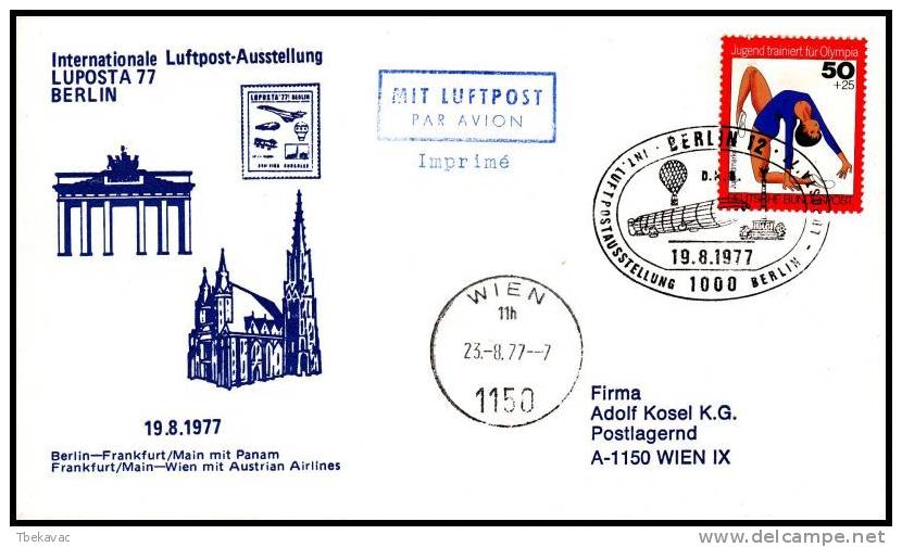 Austria 1977, Airmail Cover Berlin To Wien - Other & Unclassified