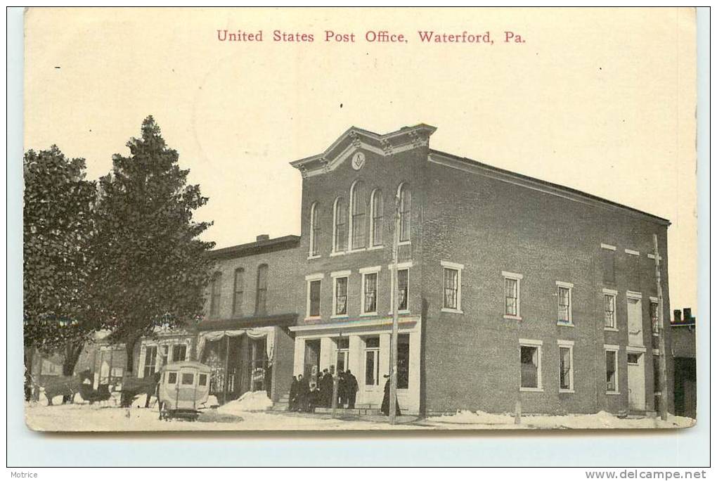 WATERFORD  - United States Post Office. - Waterford