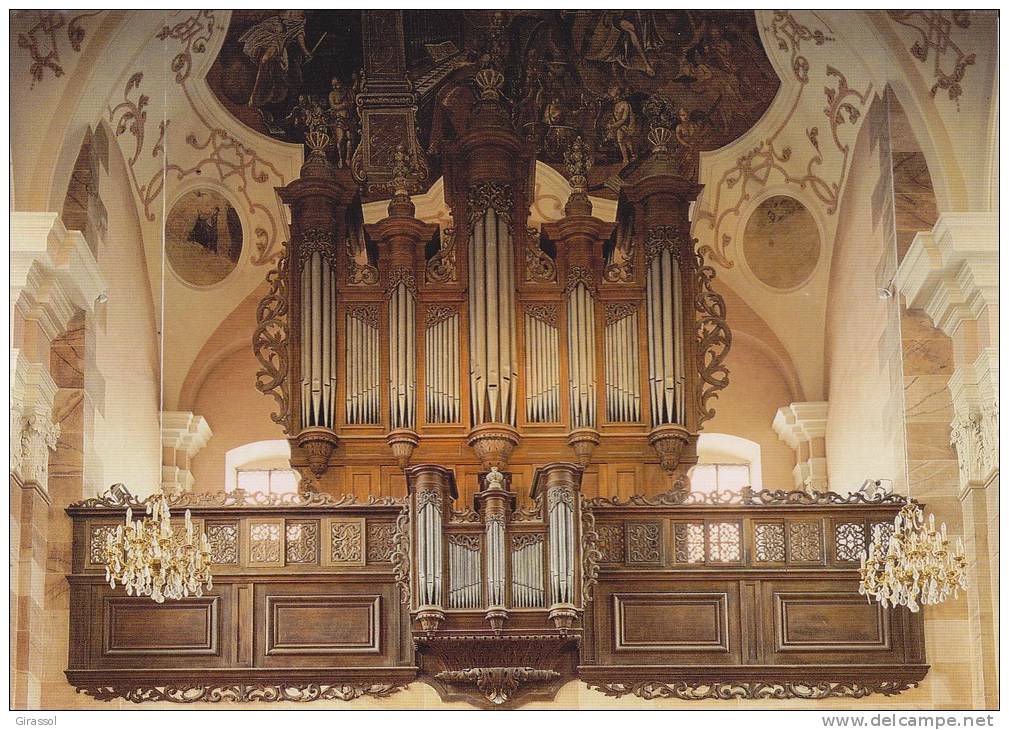 CPSM DOUBLE EBERSMUNSTER ORGUE ANDRE SILBERMANN - Ebersmunster