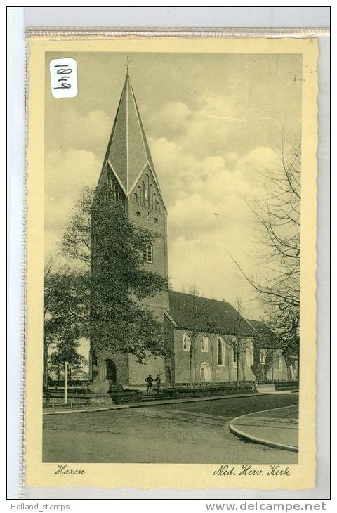 HAREN * ANSICHTKAART * CPA * (1849) NEDERLANDS HERVORMDE KERK * GELOPEN IN 1936 Naar ROTTERDAM - Haren