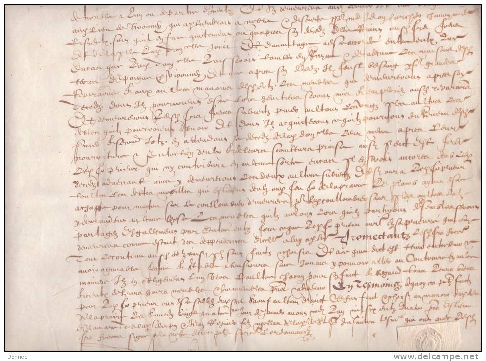 Parchemin, 1604, Pont-Authou, Pont-Audemer, Cormeilles, Chapelle-Bayvel, Partage En 3 Lots ( Free Shipping ) - Manuscritos