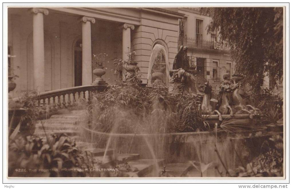 The Fountain, Cheltenham, England, Monument, Postcard, Judges Series - Cheltenham