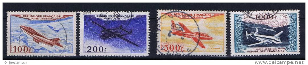 France: 1954 Yv  Aerienne 30 - 33, Used / Obl. - 1927-1959 Used