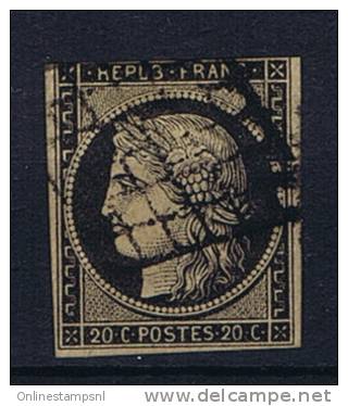 France:  1849  Yv. 3 B  Chamois  Used / Obl. - 1849-1850 Ceres