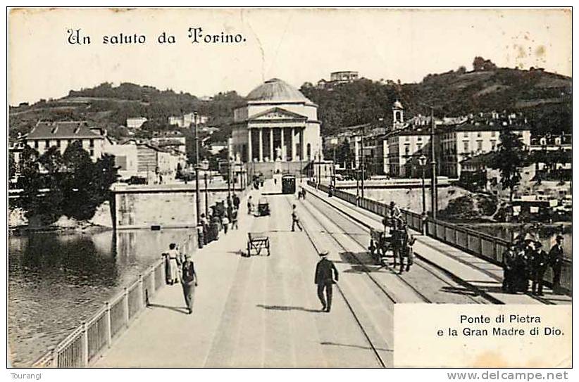 Mars13 470 : Torino  -  Saluto Da  -  Ponte Di Pietra  -  Gran Madre Di Dio - Bridges