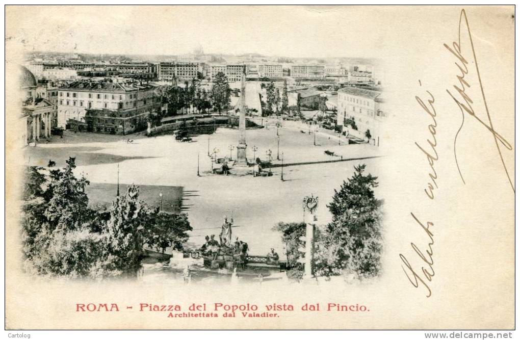 Roma - Piazza Del Popolo Vista Dal Pincio - Piazze