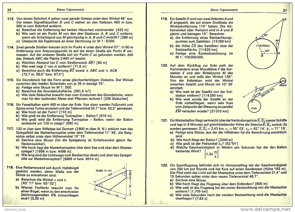 Ortelt Aufgabensammlung 1 + 2  -  Vorbereitung Auf Die Abschlußprüfung Mathematik  -  Von 1971 - Schulbücher