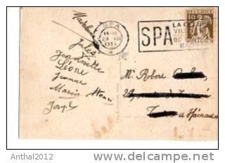 Litho Spa Wallonisch Brabant Carrefour De La Place Royale Et Rue Royale 20.8.1934 - Sonstige & Ohne Zuordnung