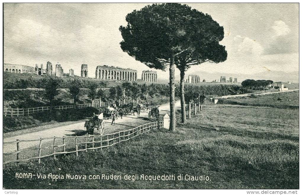 Roma - Via Appia Nuova Con Ruderi Degli Acquedotti Di Claudio - Panoramische Zichten, Meerdere Zichten