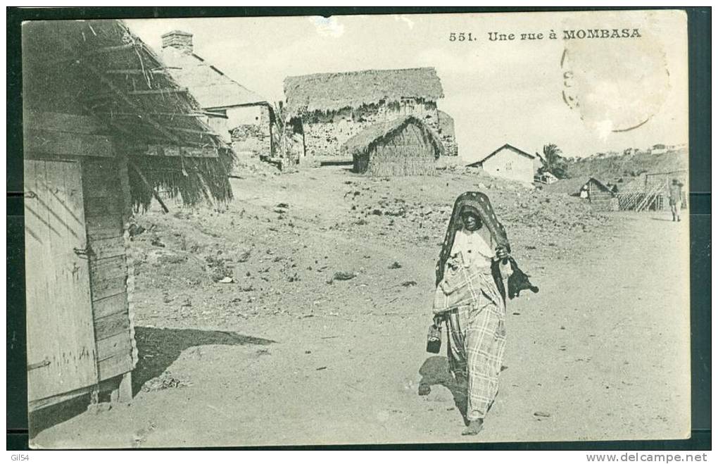 Une Rue à Monbasa  ( Abimée Bord Du Haut )   Uq89 - Kenya