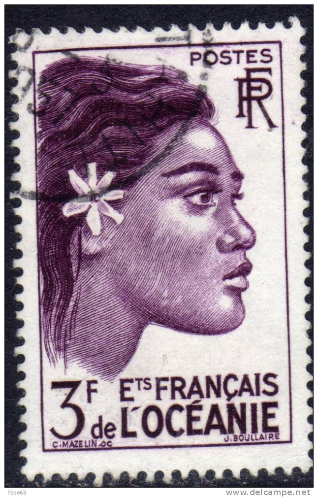 Océanie N° 193 O Partie De Série Courante : 3  F. Violet Oblitération Légère Sinon TB - Used Stamps