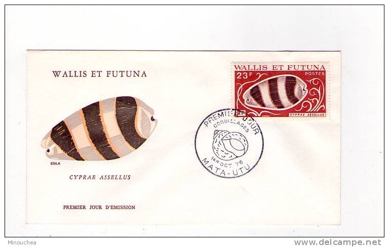 FDC Wallis Et Futuna - Coquillages - Obl Du 01/10/76 (1er Jour) - FDC