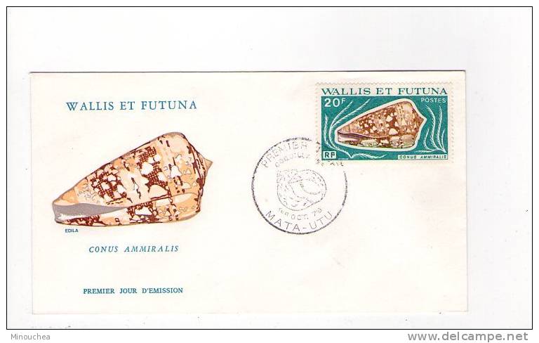 FDC Wallis Et Futuna - Coquillages - Obl Du 01/10/76 (1er Jour) - FDC
