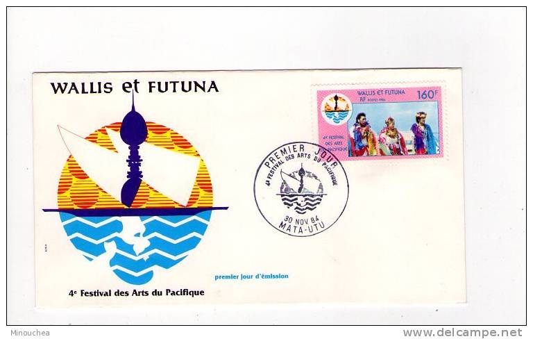 FDC Wallis Et Futuna - 4éme Festival Des Arts Du Pacifique - Obl Du 30/11/84 (1er Jour) - FDC