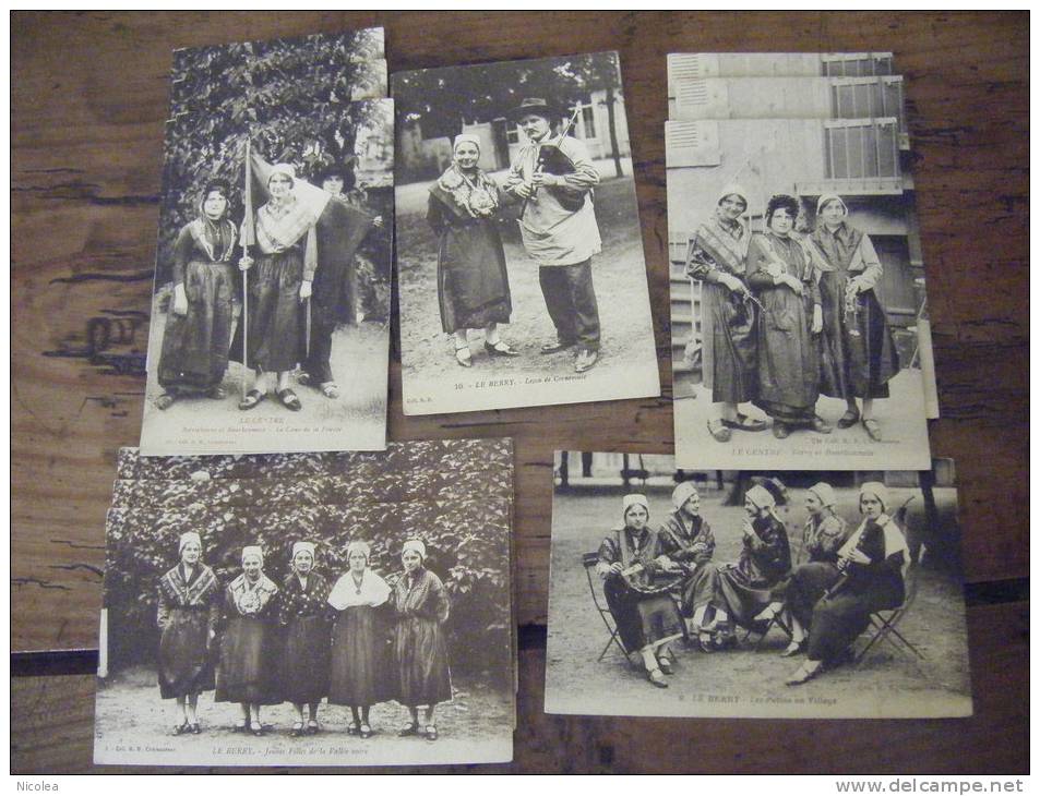 CPA 36 INDRE 18 CHER LE BERRY LE CENTRE  LOT DE 12 CARTES ANCIENNES NEUVES NON CIRCULEES BIEN ANIMEES BON ETAT - Autres & Non Classés