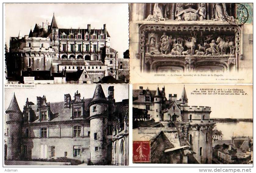 Amboise   41L     Lot De 4 Cartes Postales   . - Amboise