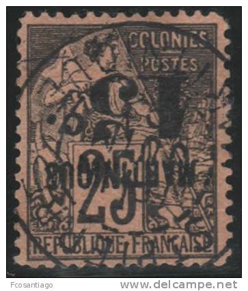 FRANCIA 1888/91 (MARTINICA) - Yvert #17 (Sobrecarga Invertida) - VFU (Rare!) - Otros & Sin Clasificación