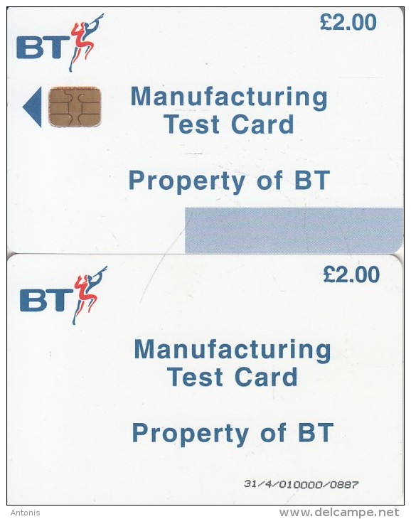 UK - BT Manufacturing Test Card(TRL009, 2 Pounds), Tirage 1000, Mint - BT Test & Essais