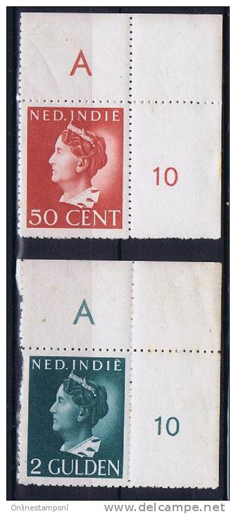 Nederlands East Indies: NVPH 282+286 Cornermargins  MNH/**, A Bit Tropical - Nederlands-Indië