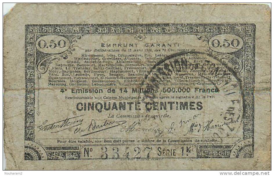 Billet Réf 151. 50 Centimes - Bons & Nécessité