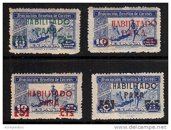A5143 SPAIN Cartero Rural Overprinted Habilitado - Unused Stamps