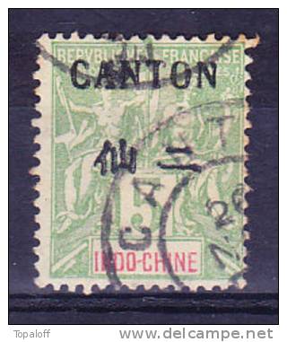Canton N° 20 Oblitéré  Trace Brunatre Au Verso - Used Stamps