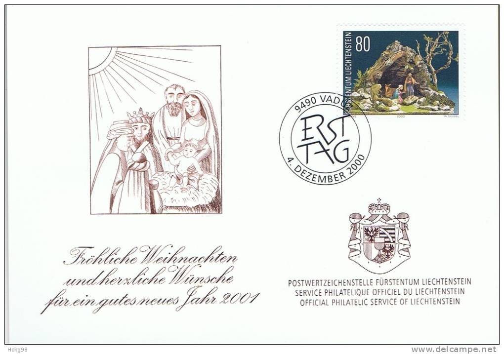 FL Liechtenstein 2000 Mi 1249 Weihnachten - Cartas & Documentos