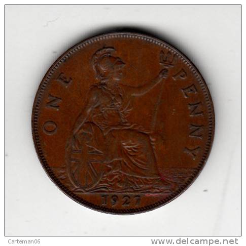 Pièce - Grande Bretagne - 1 Penny Edwardvs V - 1927 - D. 1 Penny