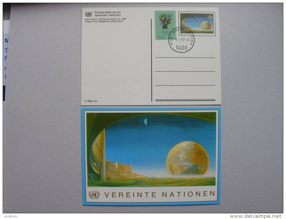 UNO-Wien Ganzsache P9 Postkarte Oo Used ESST - Usados
