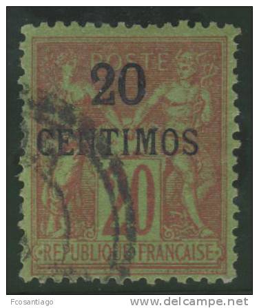 FRANCIA 1891/900 (MARRUECOS) - Yvert #4 Melilla - VFU - Usados