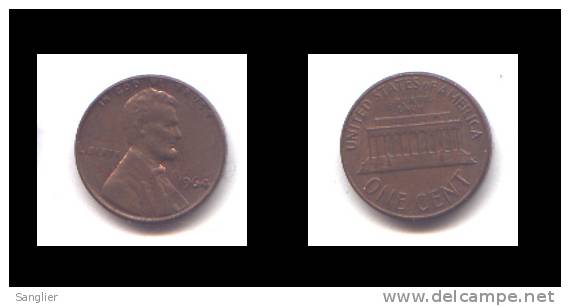 1 CENT 1964 - 1959-…: Lincoln, Memorial Reverse