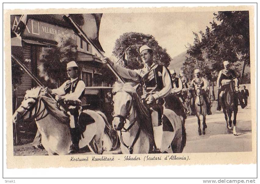 AK ALBANIEN ALBANIA SCHODRA SCUTARI PFERDE OLD POSTCARD FOTOGRAFIE : FOTO JAKOV - Albanien