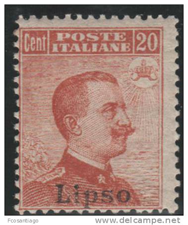 ITALIA 1917 (LIPSO) - Yvert #9 - MLH * - Egée (Lipso)