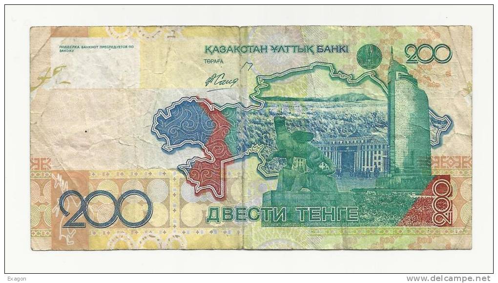 Banconota   Del KAZAKISTAN Da  200 Tehle Anno 2009 - Kazakistan