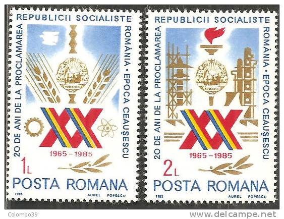 Romania 1985 Nuovo** - Mi.4169/70  Yv.3597/98 - Nuovi