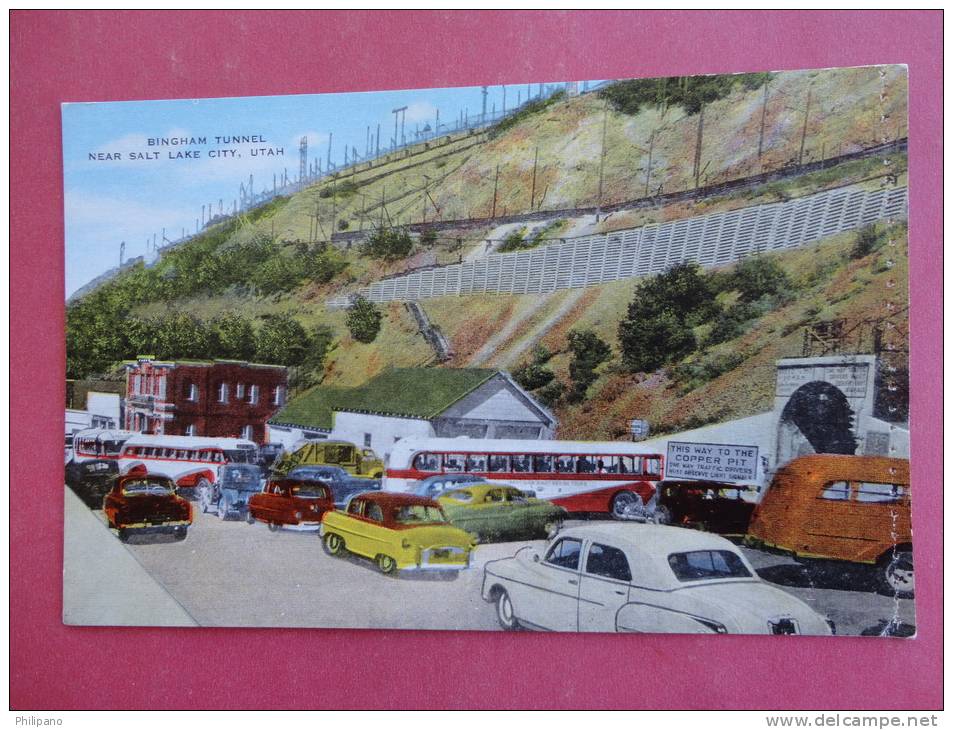 Utah > Salt Lake City   Bingham Tunnel Entrance Bus & Auto                   Ref  881 - Salt Lake City