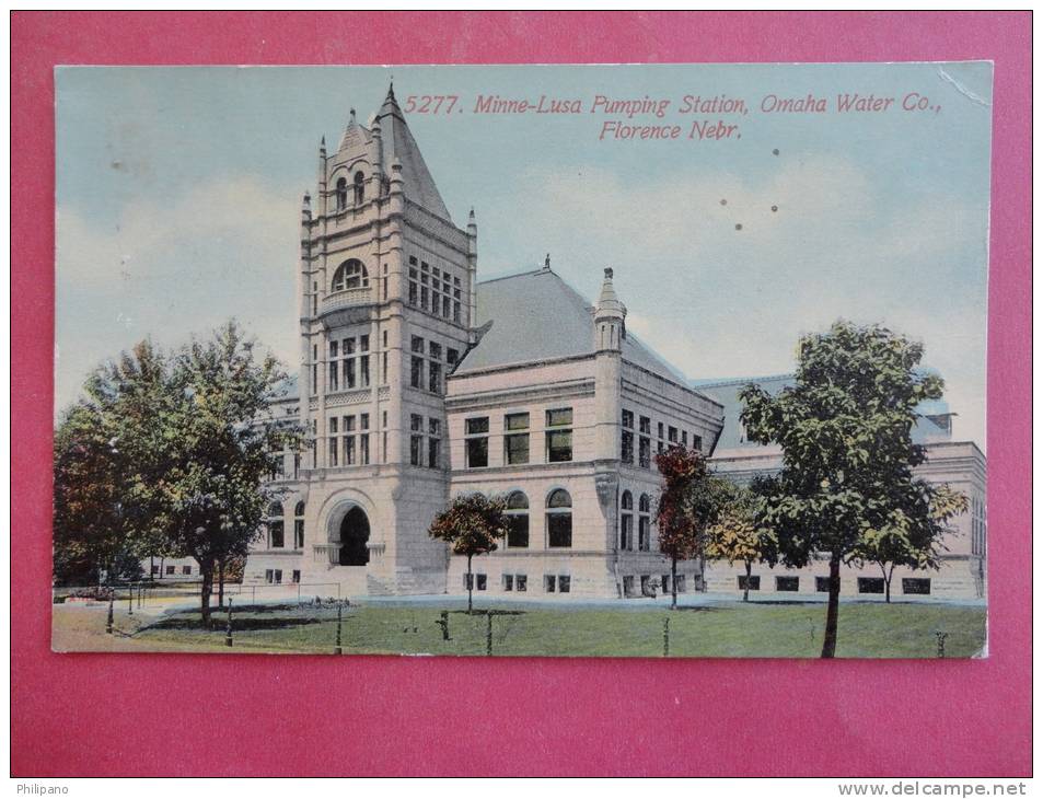 Nebraska > Omaha (Minne Lusa Pumping Station Omaha Water CO Ca 1910                               Vvv   Ref  881 - Omaha