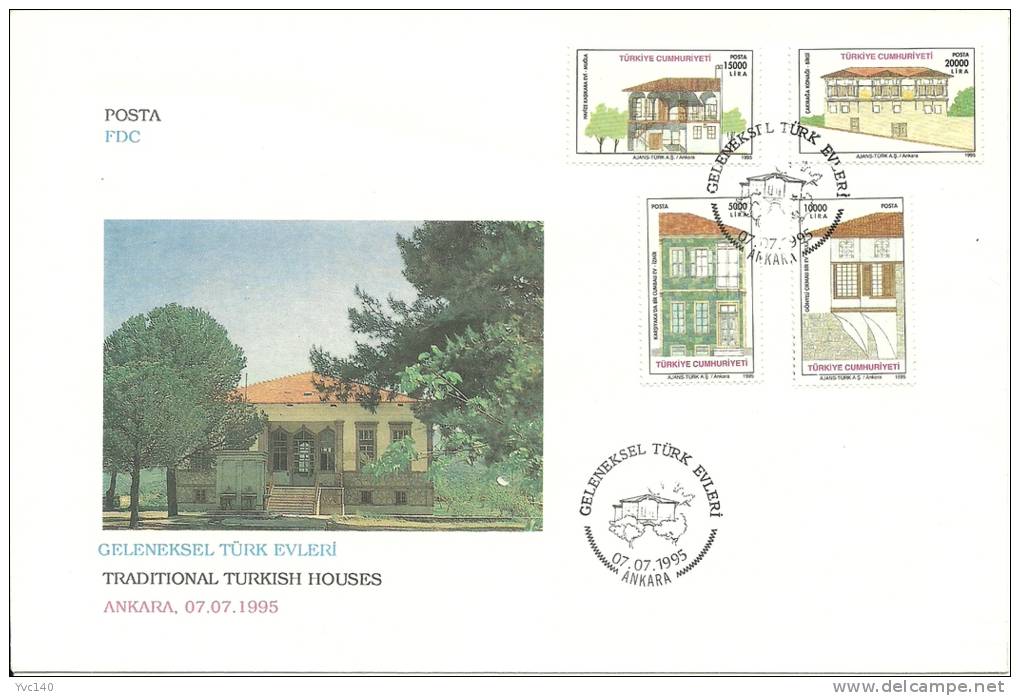 Turkey; FDC 1995 Traditional Turkish Houses - FDC