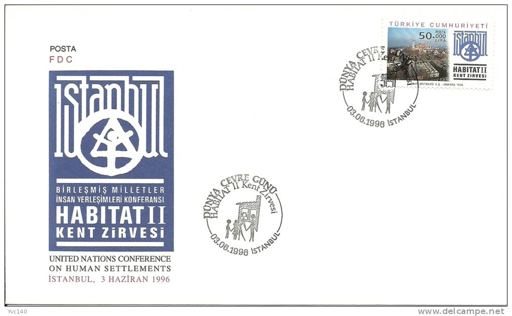 Turkey; FDC 1996 United Nations Conference On Human Settlements - FDC