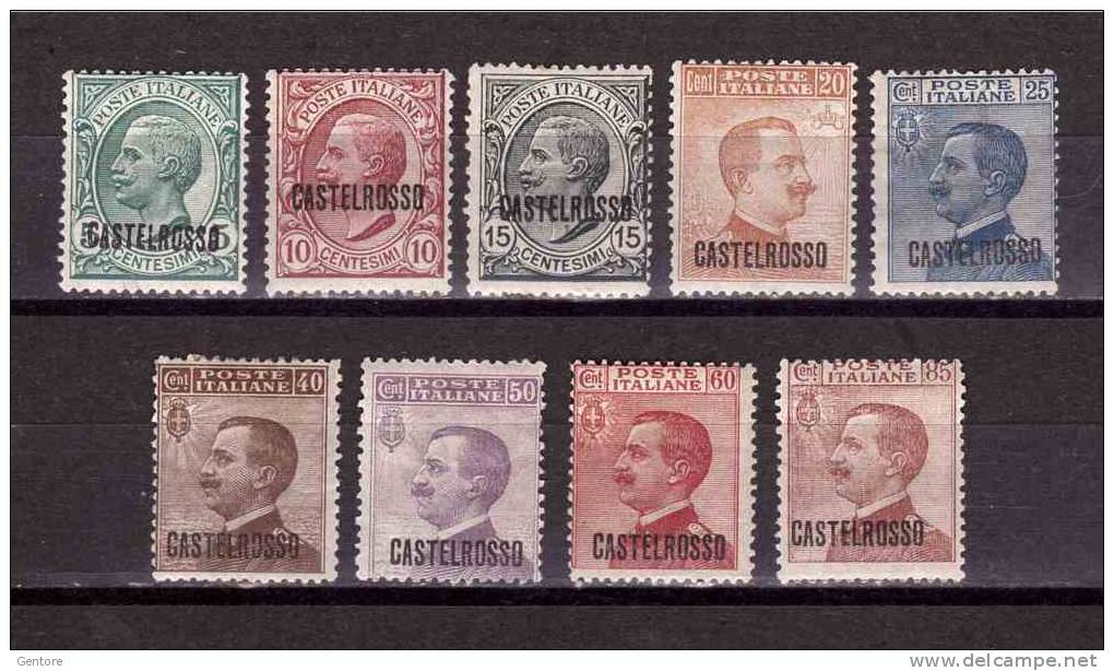 CASTELROSSO 1922 Cpl Set Of 9 Value  SassoneCat.  N° 1/9  MINT  HINGED - Castelrosso