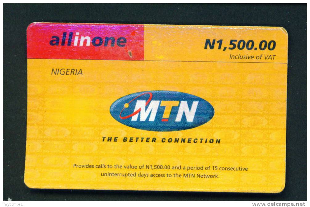 NIGERIA - Remote Phonecard As Scan - Nigeria