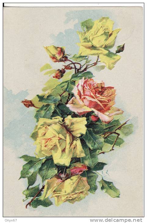 Carte Postale Fantaisie C.KLEIN- GAUFFREE -Bouquet  ROSE - FLEUR - Bonne Fête  - Illustrateur - Signé C.K VOIR 2 SCANS - - Klein, Catharina