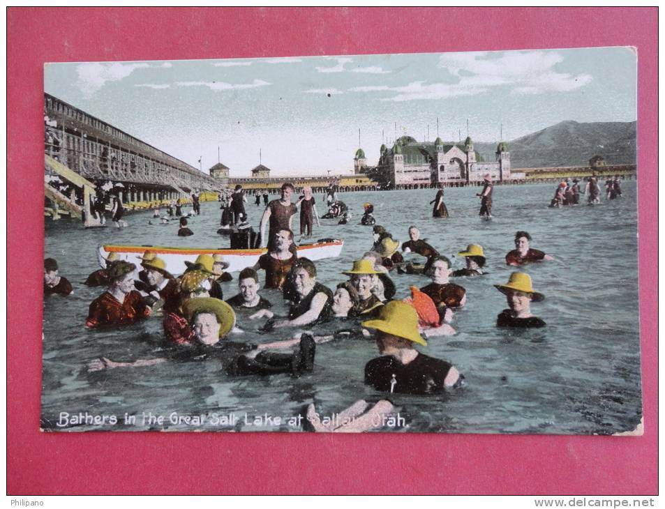 - Utah > Salt Lake City   Bathers In Great Salt Lake 1908 Cancel                Ref 882 - Salt Lake City