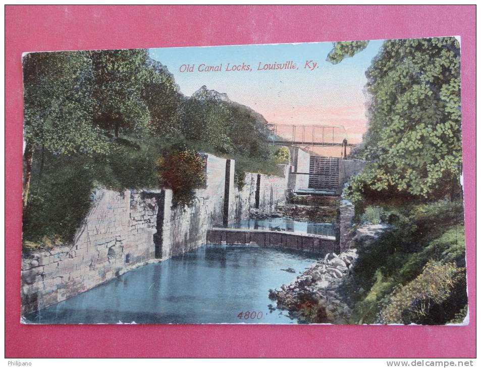 Kentucky > Louisville  Old Canal Locks 1913 Cancel ------          Ref 882 - Louisville