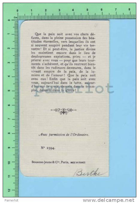 Bouasse No 2594 Pamphlet ( Heureuse Et Sainte Année PAX TECUM ) Holy Card Image Pieuse Santino 2 Scan - Images Religieuses