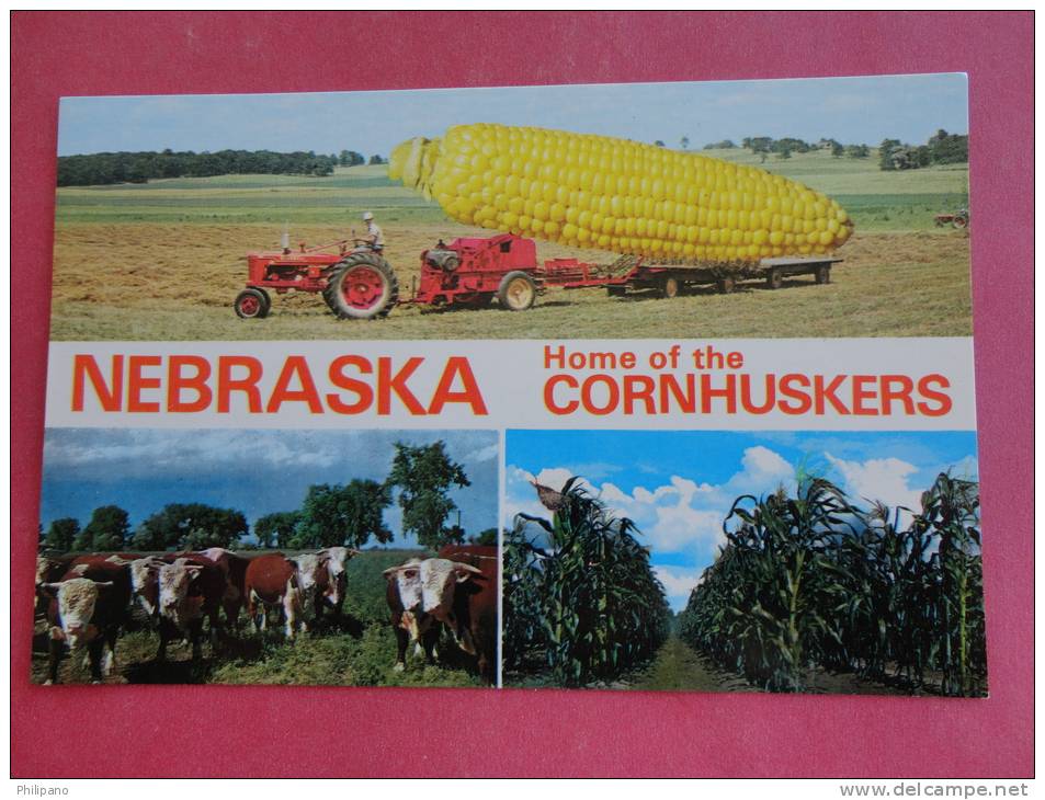 Nebraska Home Of Corn Huskers   Oversized  Corn On Tractor Not Mailed ----          Ref 882 - Sonstige & Ohne Zuordnung