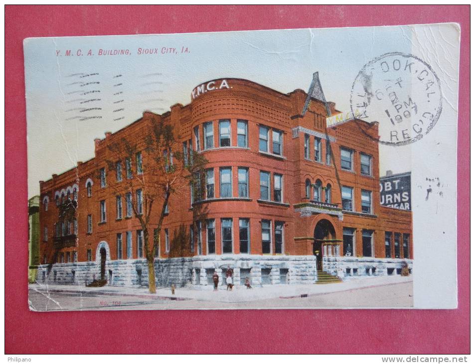 - Iowa > Sioux City  YMCA  1907 Cancel  Crease         Ref 883 - Sioux City